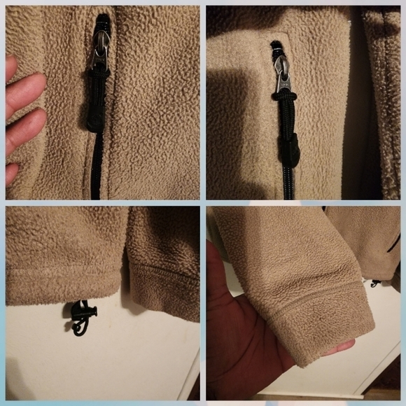 Timberland Polartec Full Zip Beige Fleece Jacket With Zipped Pockets Size XS - Picture 9 of 10